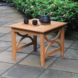 Cambridge Casual Lowell Teak Patio Side Table - Overstock - 28080444 | Bed Bath & Beyond