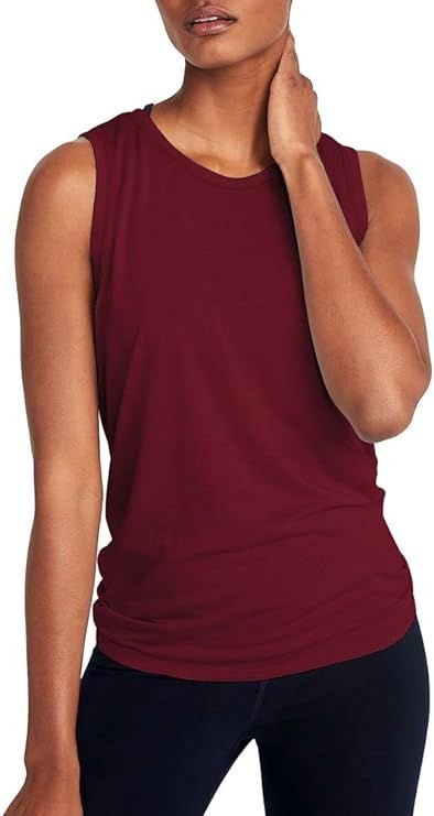 Mippo Workout Tops for Women Open Back Shirts Yoga Athletic Tops Running Muscle Tank Tops | Amazon (US)