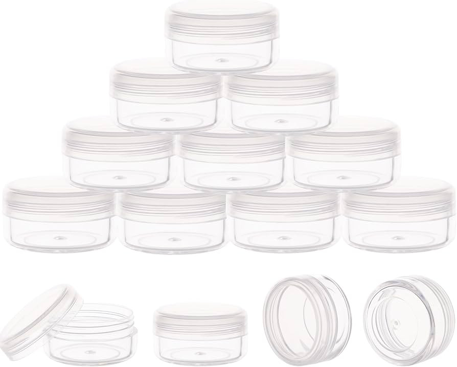10 Gram Sample Containers with Lids, 10Pcs Clear Sample Jars, Small Cosmetic Travel Containers fo... | Amazon (US)