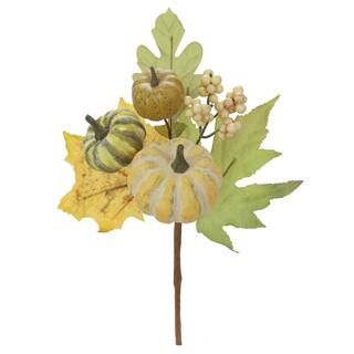 Cream & Green Pumpkin with Berry Pick by Ashland® | Michaels Stores