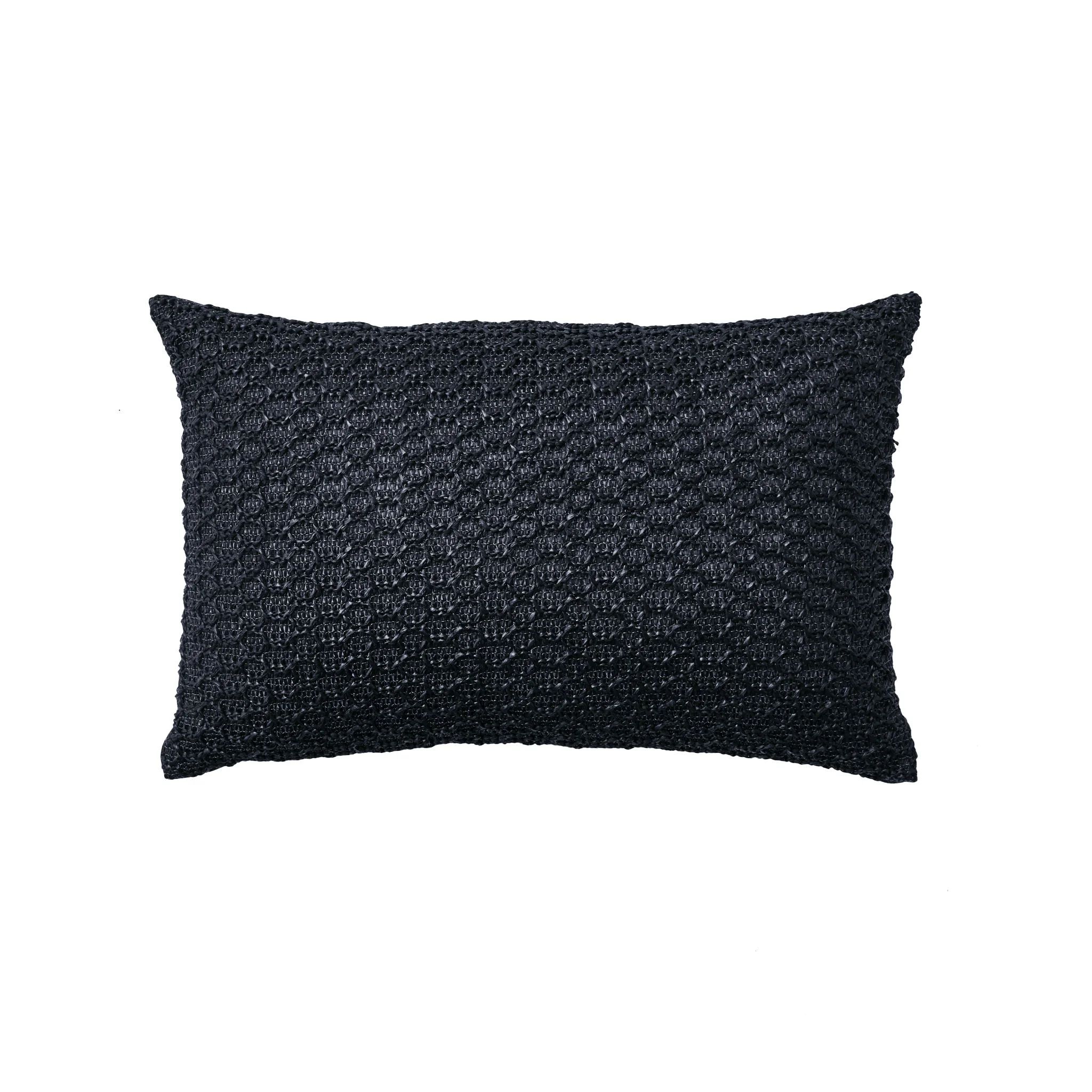 Better Homes & Gardens Hermosa Outdoor Decorative Throw Pillow, 13" x 19", Black, 1 Pillow - Walm... | Walmart (US)