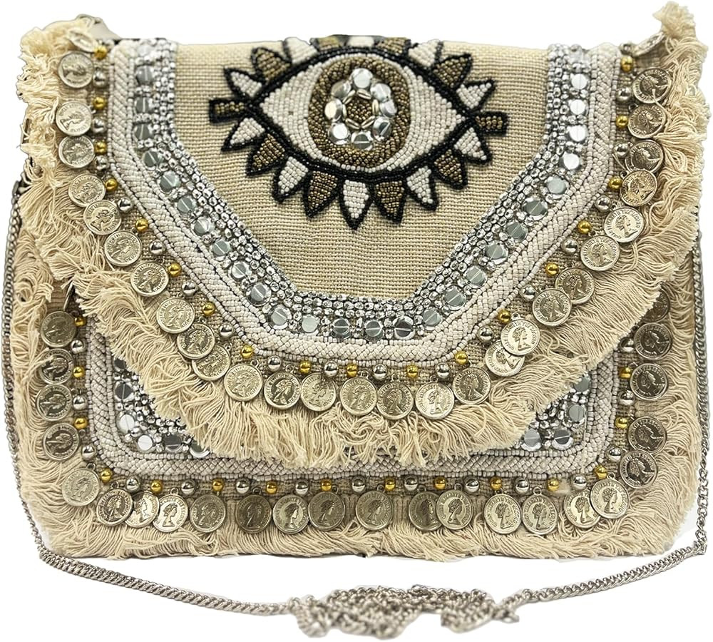Maresse Handmade Designer Crossbody Ethnic Boho Bag for Women – Latest and Trendy Embellished D... | Amazon (US)