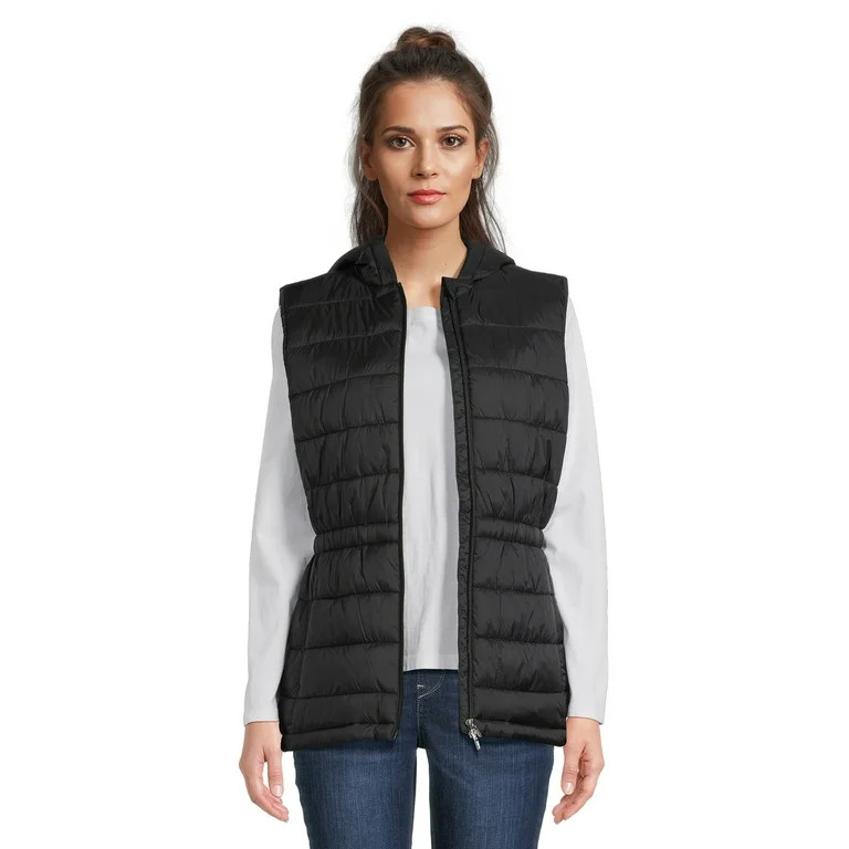 Swiss Tech Women's Hooded Vest with Cinched Waist | Walmart (US)