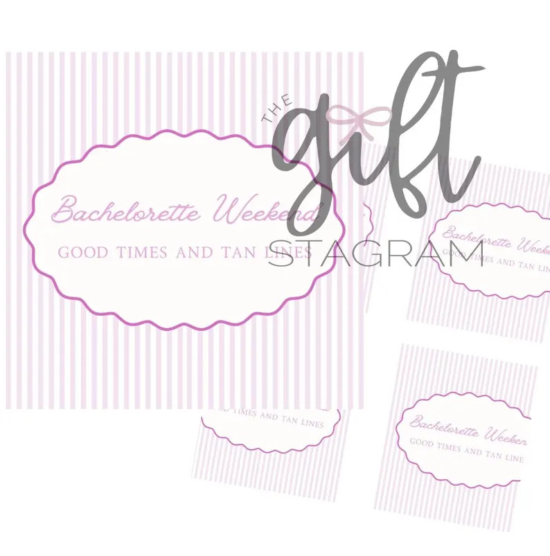 Bachelorette Weekend Good Times and Tan Lines Gift Tag | DIGITAL DOWNLOAD | Bachelorette Party Fa... | Etsy (Global)
