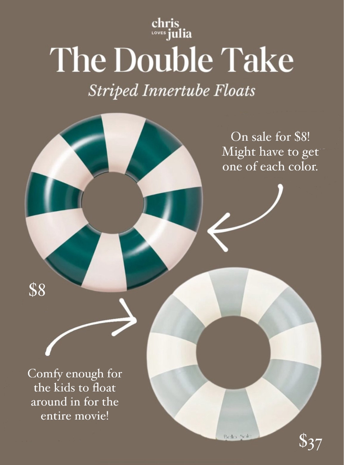 The Double Take: Striped Pool Floats