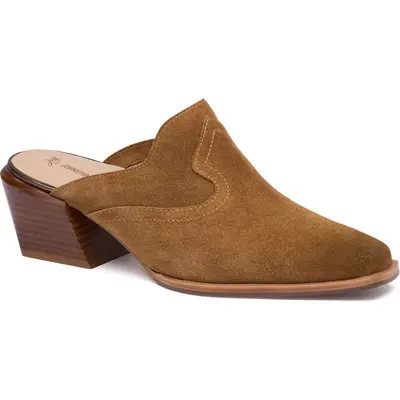 Johnston & Murphy Kalista Leather Mule in Whiskey Suede at Nordstrom, Size 7.5 | Nordstrom