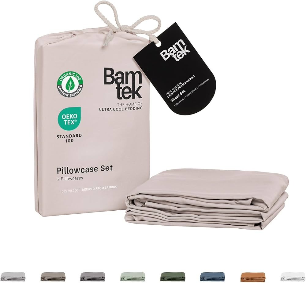 Pillow Cases Queen Size Set of 2 Pillowcases 100% Viscose from Bamboo Cooling Pillowcases, Soft &... | Amazon (US)