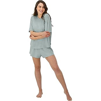 Hanes Women's Originals 2 Piece Lounge, Comfywear Supersoft Boxy T-Shirt & Sleep Shorts Loungewea... | Amazon (US)
