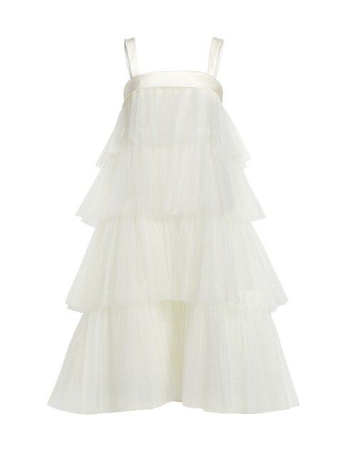 Sleeveless Tiered Tulle Midi-Dress | Saks Fifth Avenue