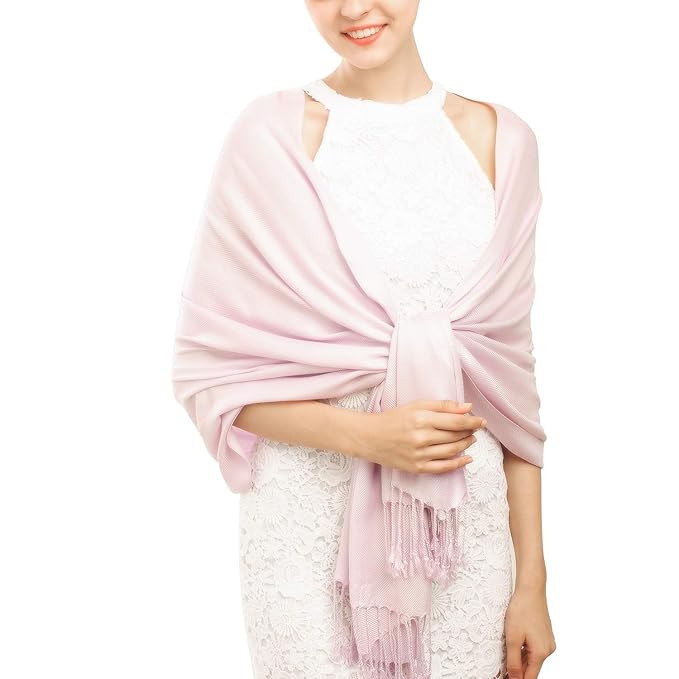Women's Silky Scarf Pashmina Shawls and Wraps for Wedding Favors Bride Bridesmaid Gifts Evening D... | Amazon (US)