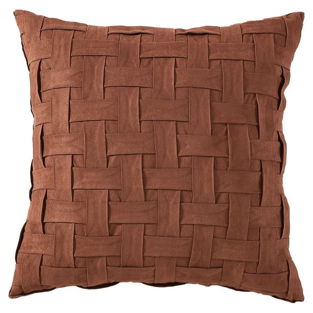 Mainstays, Rust Textured Decorative Throw Pillow, Rust, 18" x 18", Square, 1 Pack | Walmart (US)
