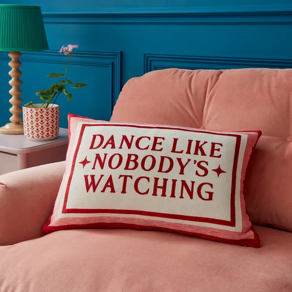 Dance Velvet Rectangle Cushion | Dunelm