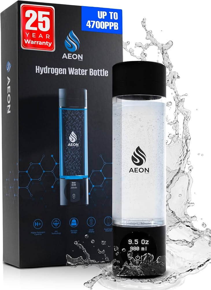 Hydrogen Water Bottle - 9.5oz, Hydrogen Water Machine with SPE & PEM Technology, Portable & Recha... | Amazon (US)