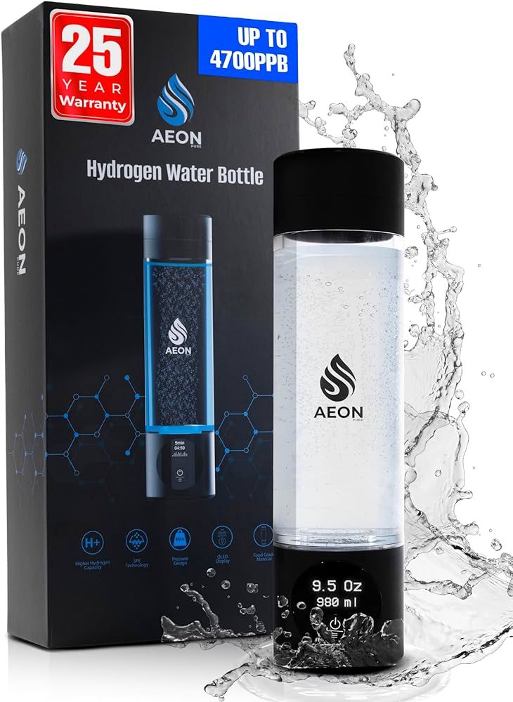 Hydrogen Water Bottle - 9.5oz, Hydrogen Water Machine with SPE & PEM Technology, Portable & Recha... | Amazon (US)