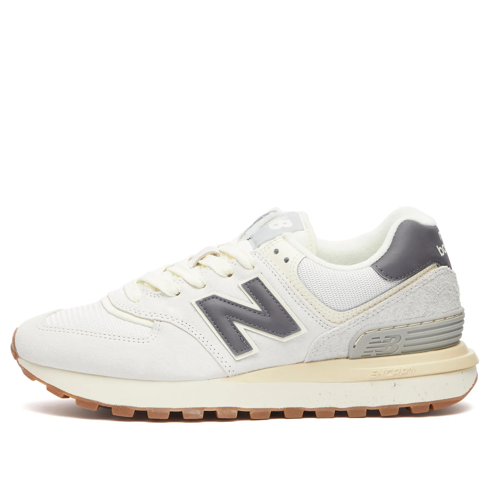 New Balance U574LGAN in Alloy/White, Size UK 4 | END. Clothing