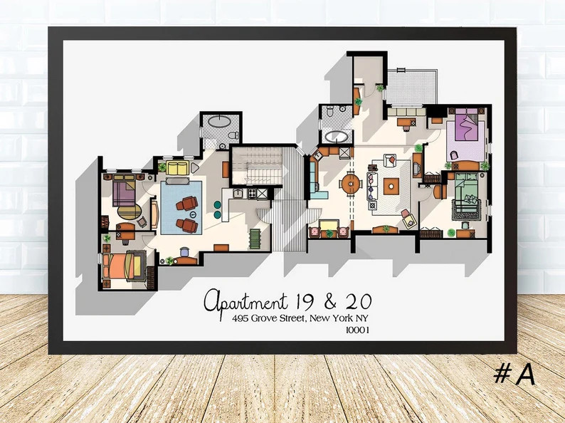 Friends Tv Apartment Movie Poster, Wall Art, Canvas Print, Room Decor, Home Decor,no Frame - Etsy | Etsy (US)