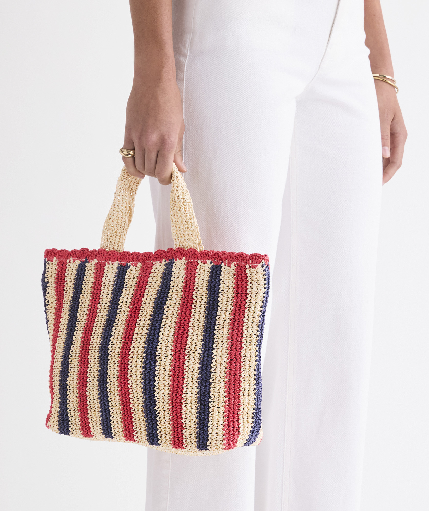 Striped Straw Tote | vineyard vines