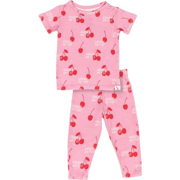 Cherry on Top Pajama Set, Pink | Maisonette