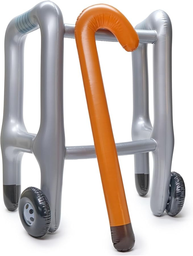 Okuna Outpost 2 Pieces Inflatable Walker and Cane - Funny Gag Gift for Over The Hill Birthday Dec... | Amazon (US)