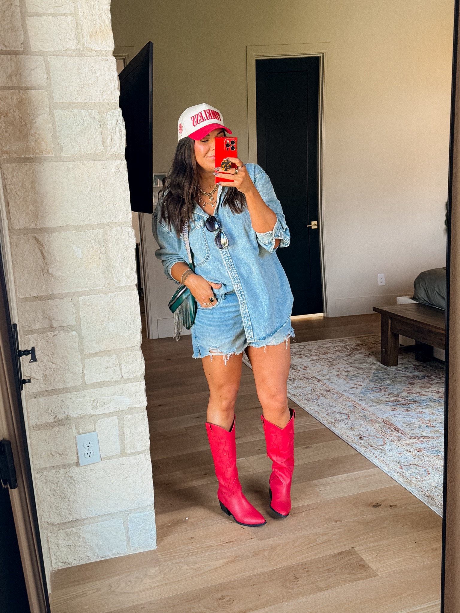 Denim button up: XXL
cutoff shorts: XL
boots: old but linked similar


#LTKMidsize #LTKFindsUnder50 #LTKStyleTip