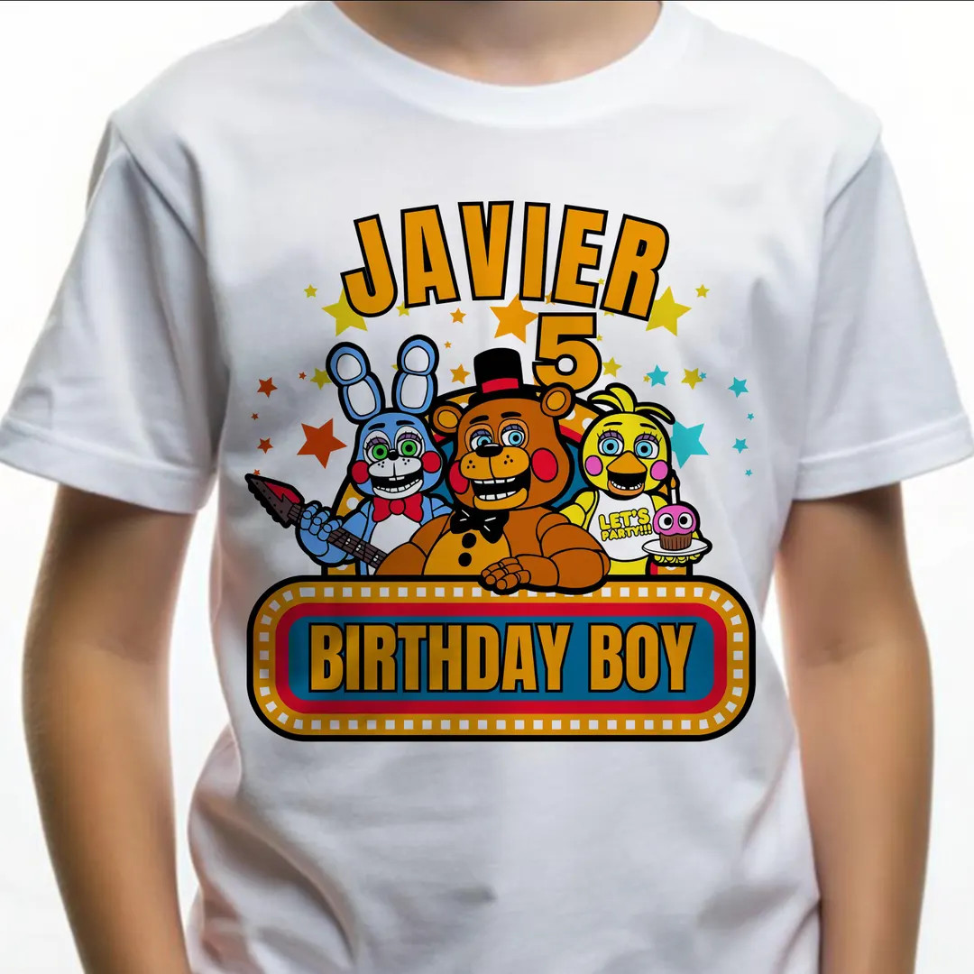 Personalized Freddi Birthday Shirt – Custom Name & Age : Game Party Theme, Family Matching, Gif... | Etsy (US)