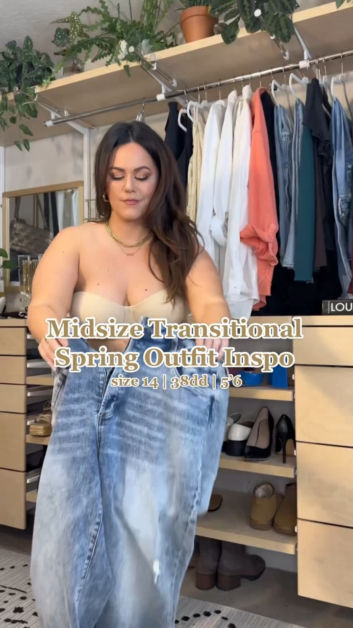Midsize casual spring outfit Idea - curvy girl leggings - denim jacket - size 14 outfit inspo

#LTKshoecrush #LTKcurves #LTKstyletip