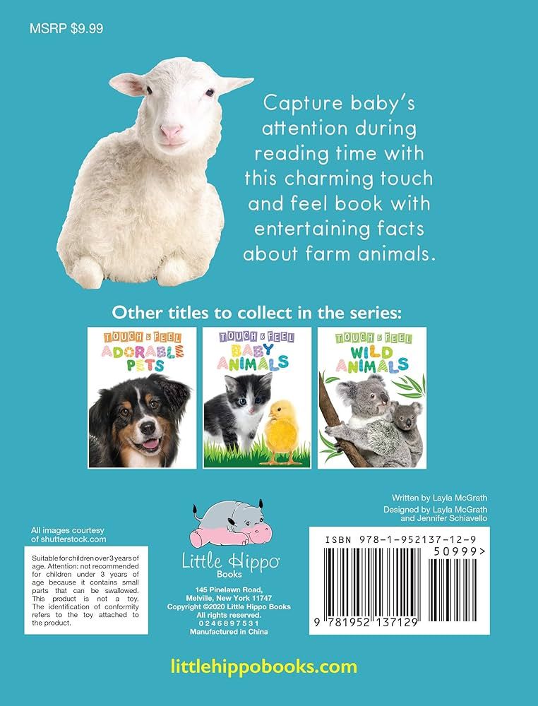 Touch and Feel Farm Animals - Novelty Book - Children's Board Book - Interactive Fun Child's Book | Amazon (US)