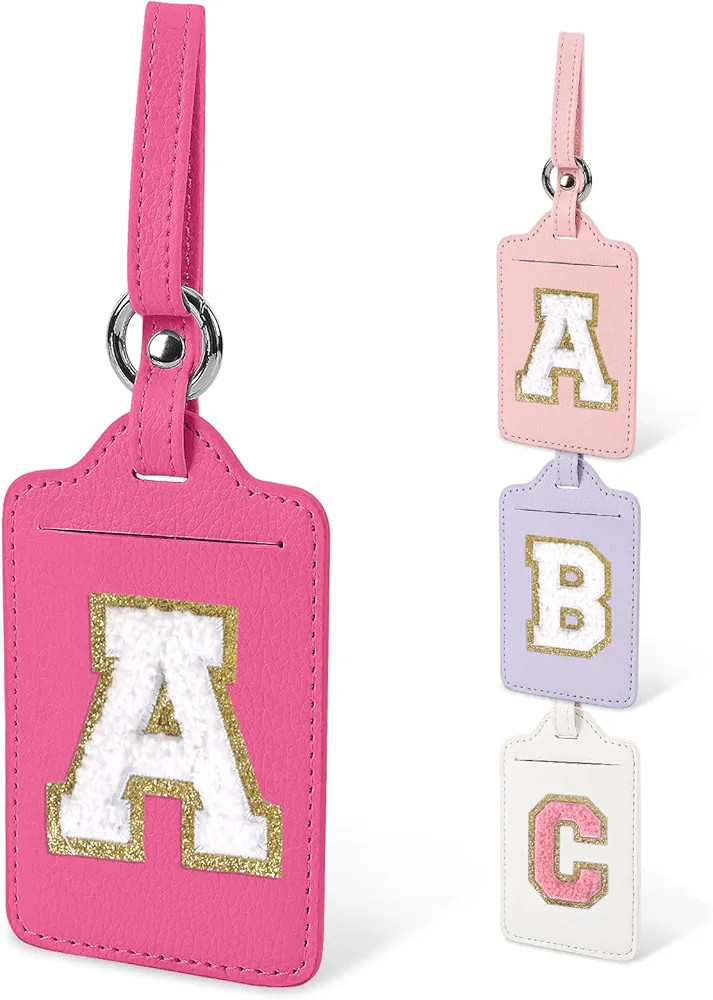 Initial Luggage Tags for Suitcases, Cute Letter Luggage Bag Suitcase Identifier Name Baggage Tag,... | Amazon (US)