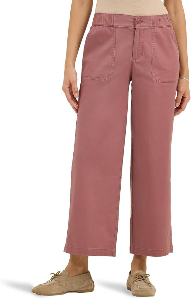 Lee Women's Ultra Lux Comfort Wide Leg Utility Crop Capri Pant | Amazon (US)