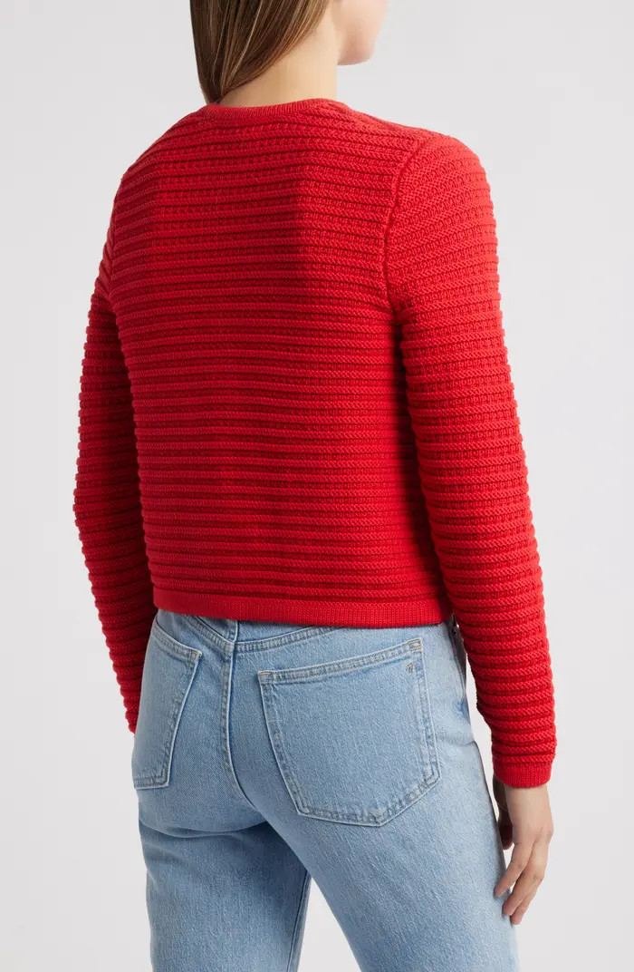 Textured Pima Cotton Cardigan | Nordstrom