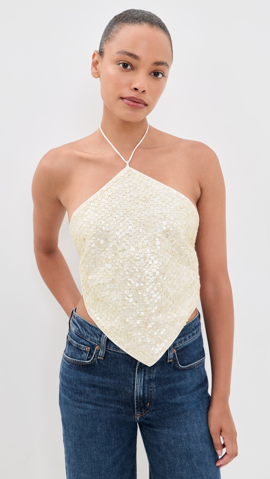 Chan Luu Shell Backless Halter Top | Shopbop | Shopbop