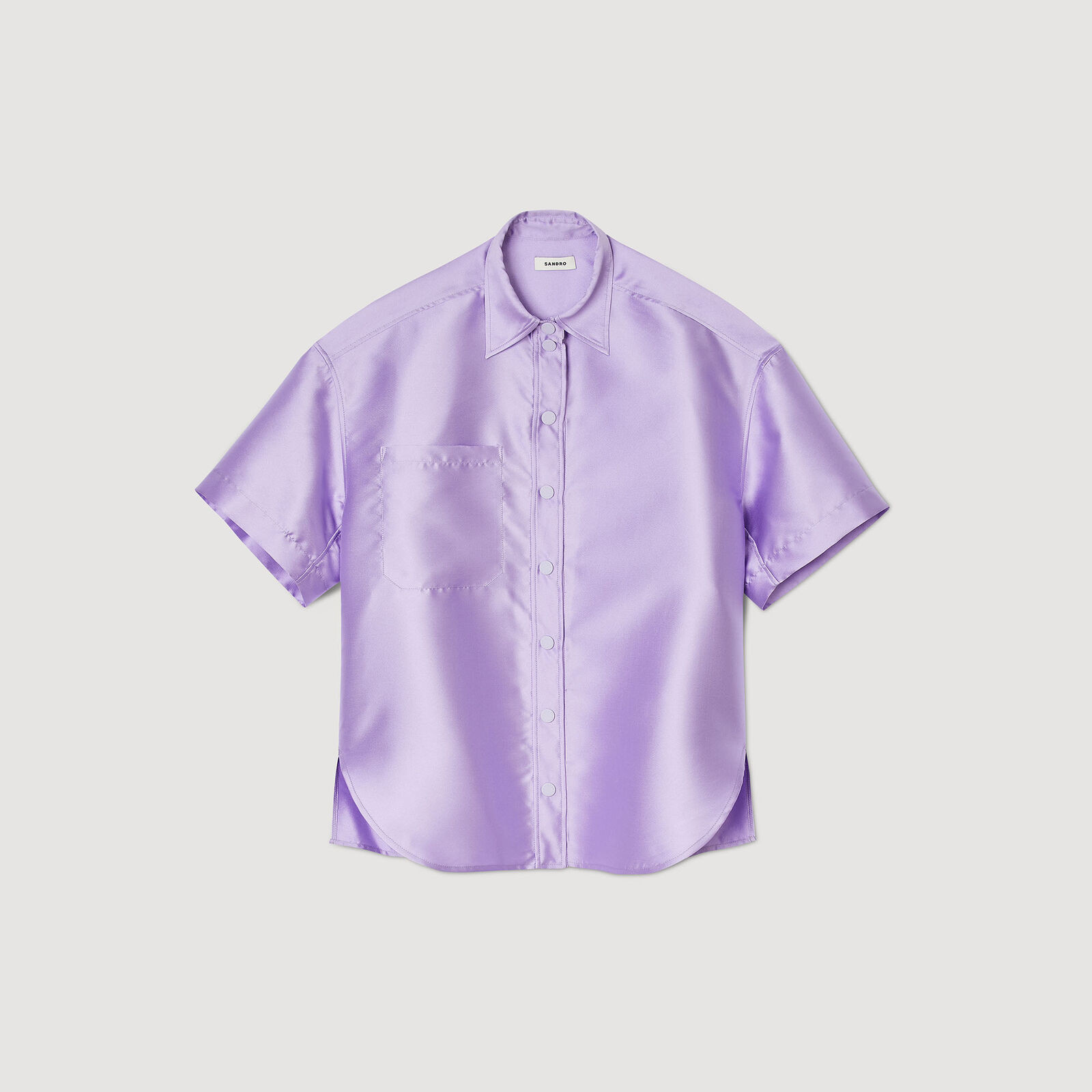 Oversized satin shirt | Sandro US | Sandro-Paris US