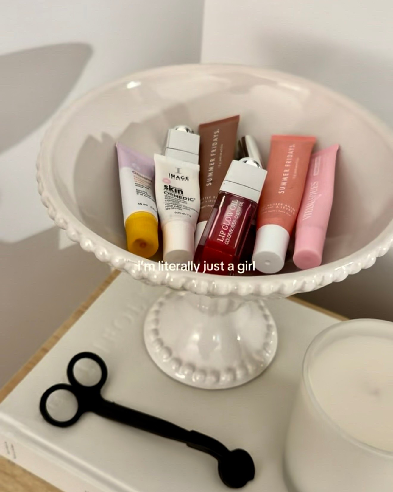 The cutest trend on TikTok right now is the lip gloss bowl and I made mine with the cutest beaded ceramic bowl from target! date night outfits, winter denim, vacation outfits beach, work outfits, resort wear, easter basket boys, plus size fashion, business casual workwear, sunday hoodie, rodeo outfit inspo, kids swimwear, toddler swimsuits, boys swim trunks, girls one piece swimsuit, family beach vacation, summer essentials for kids Dior Lip Oil Summer Fridays Rhode lip gloss home decor

#LTKHome #LTKgrwm #LTKBeauty