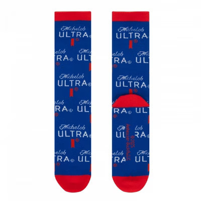 Mens Michelob Ultra Logo Pattern Crew Socks | Target