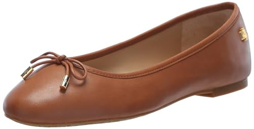 Lauren Ralph Lauren, Women, Jayna Flat, Deep Saddle Tan, 7.5 | Amazon (US)