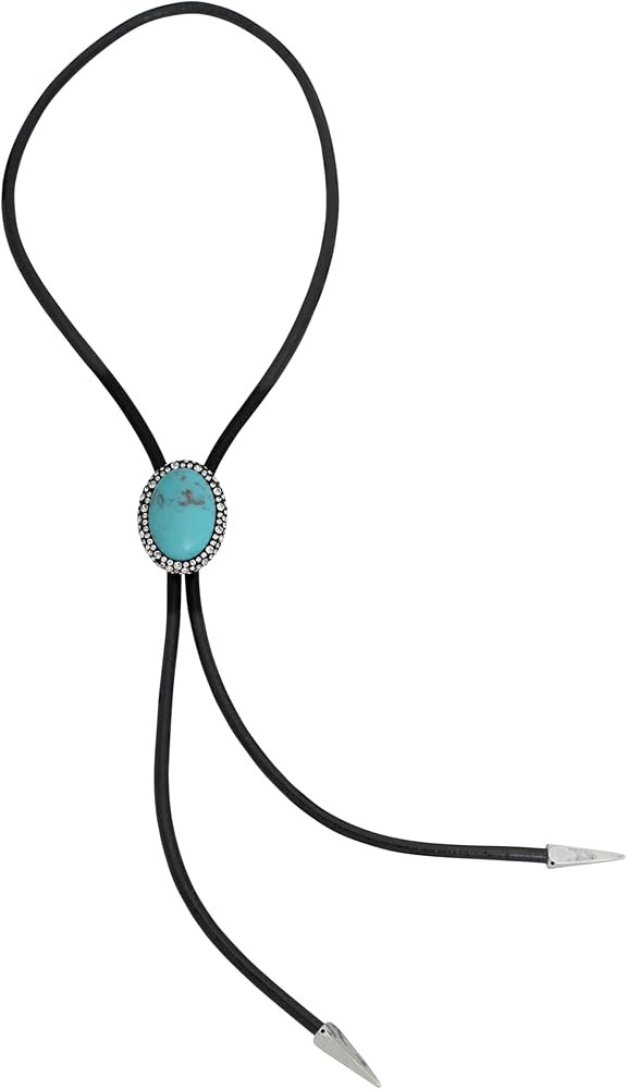 Robert Lee Morris Soho Womens Turquoise Cabochon Leather Bolo Necklace | Amazon (US)