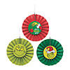 12" Dr. Seuss™ The Grinch Hanging Paper Fans - 12 Pc. | Oriental Trading Company