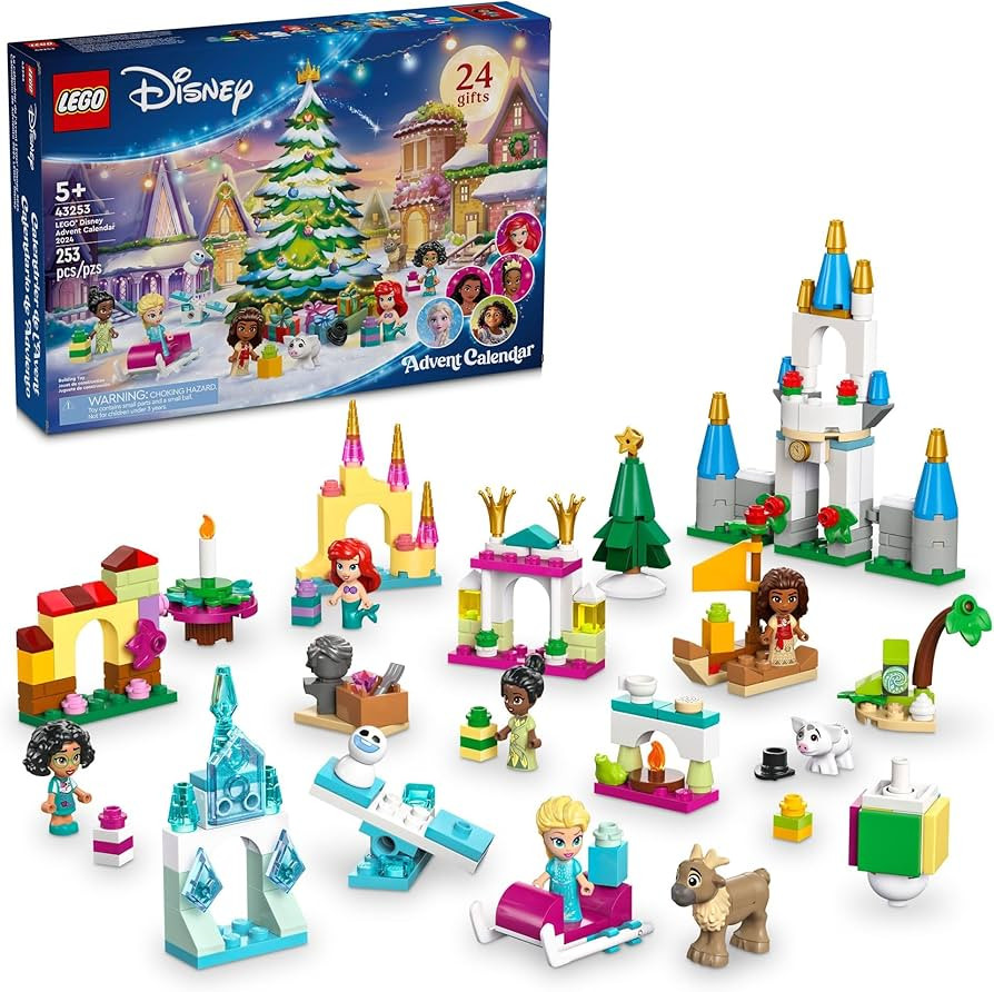LEGO Disney Advent Calendar 2024 for Kids - Christmas Advent Calendar W/Mini Builds & 8 Minifigur... | Amazon (US)