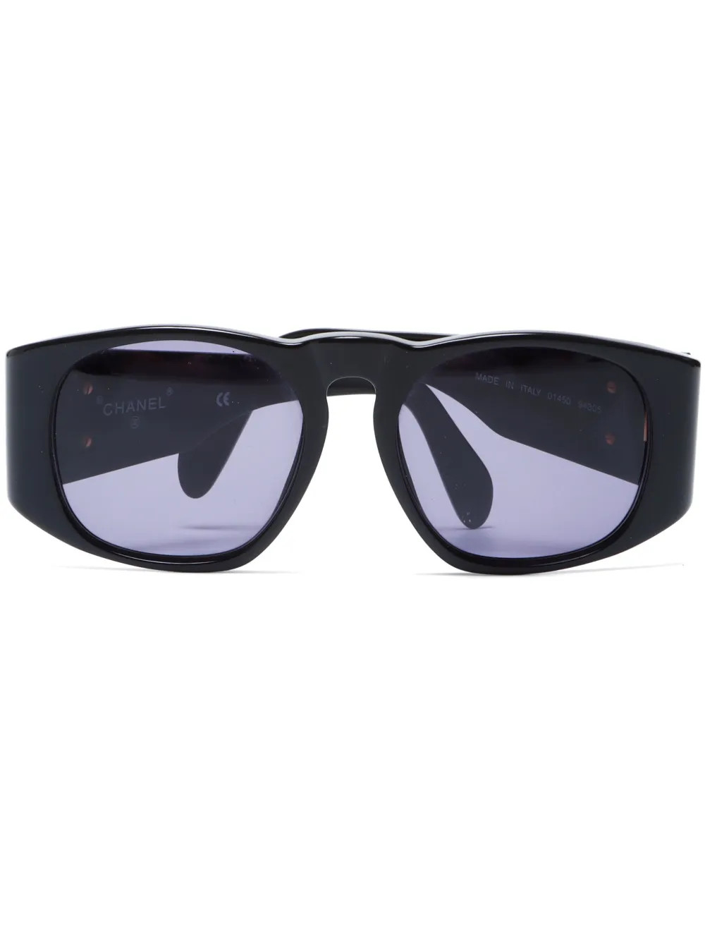 CHANEL Pre-Owned 2000s D-frame Sunglasses | Black | FARFETCH UK | Farfetch Global