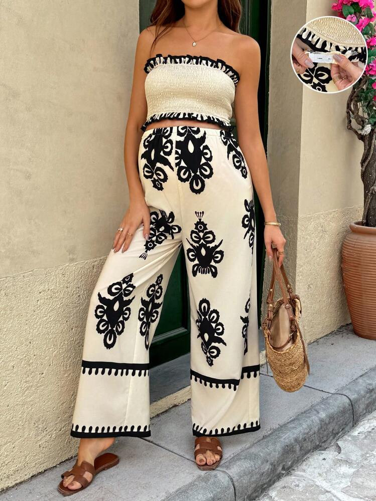 Shein 2 Piece Tibe Top Pattern Set | SHEIN