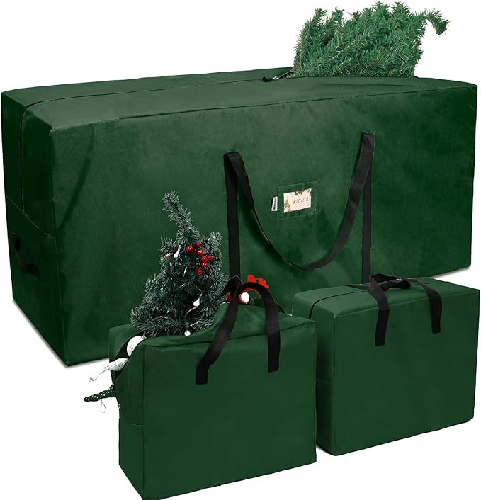 RICHIE Christmas Tree Storage Bag 9 ft (3pc Set), Fits Up to 9 Foot Artificial Trees, 600D Oxford... | Amazon (US)