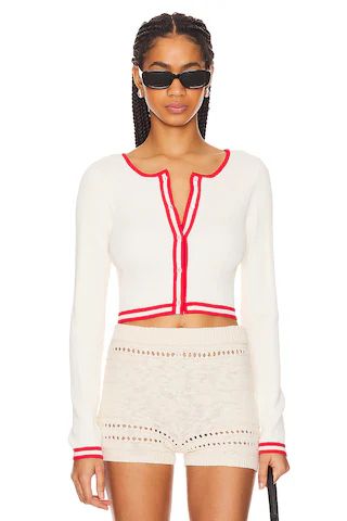 Solid & Striped The Fleur Cardigan in Lipstick Red from Revolve.com | Revolve Clothing (Global)