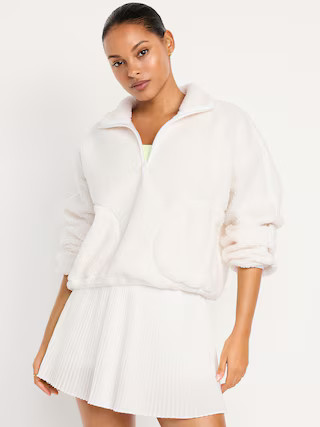 Loose Sherpa Quarter-Zip Pullover | Old Navy (US)