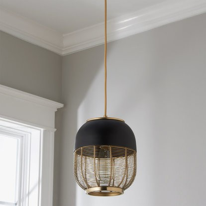 Young House Love Gold and Black Wire Pendant - Small | Shades of Light