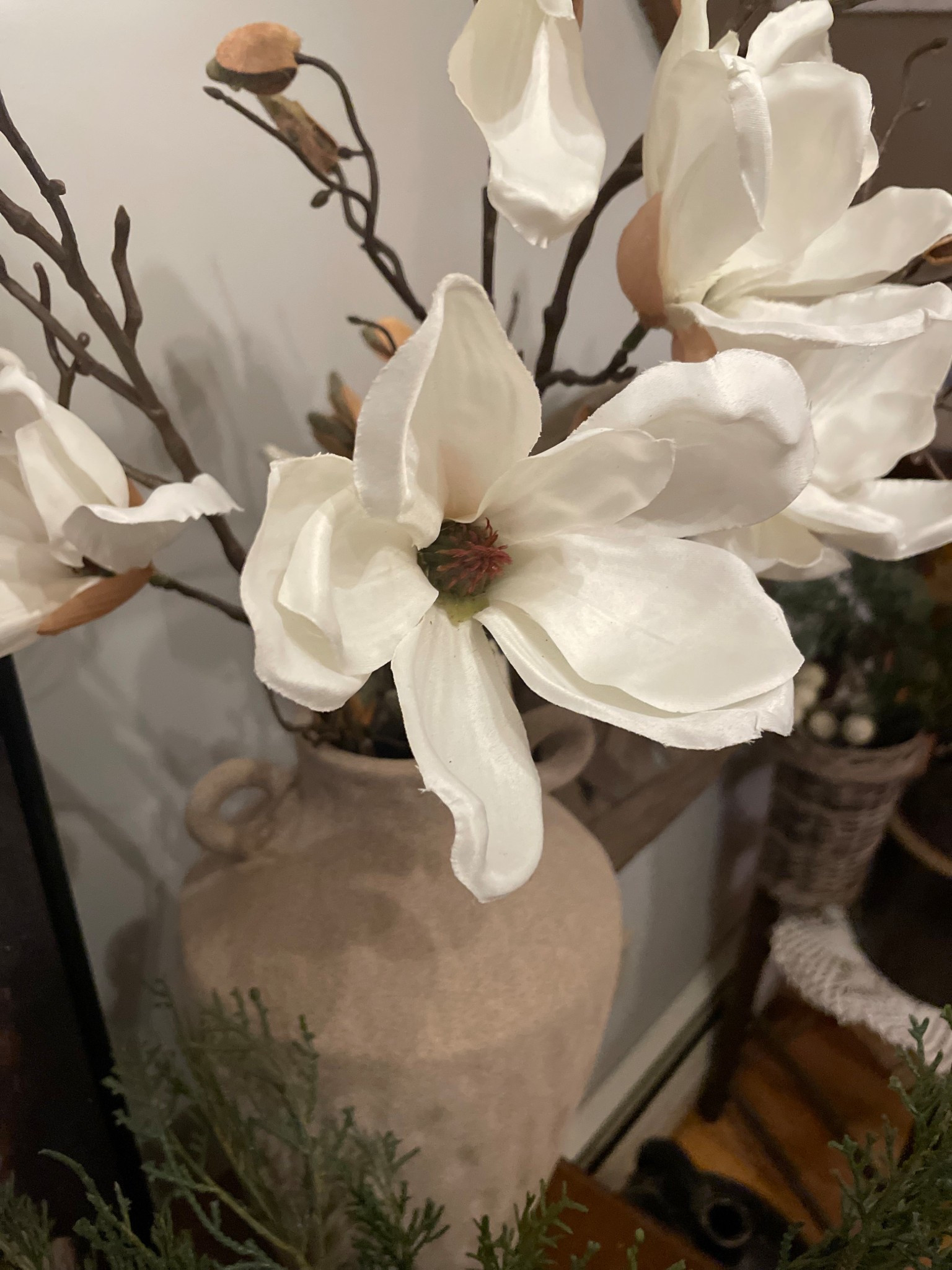 They look so real!! Gorgeous magnolia stems, transitioning to spring with simple, neutral colors. Create a cozy and inviting space 

#LTKHome #LTKSeasonal