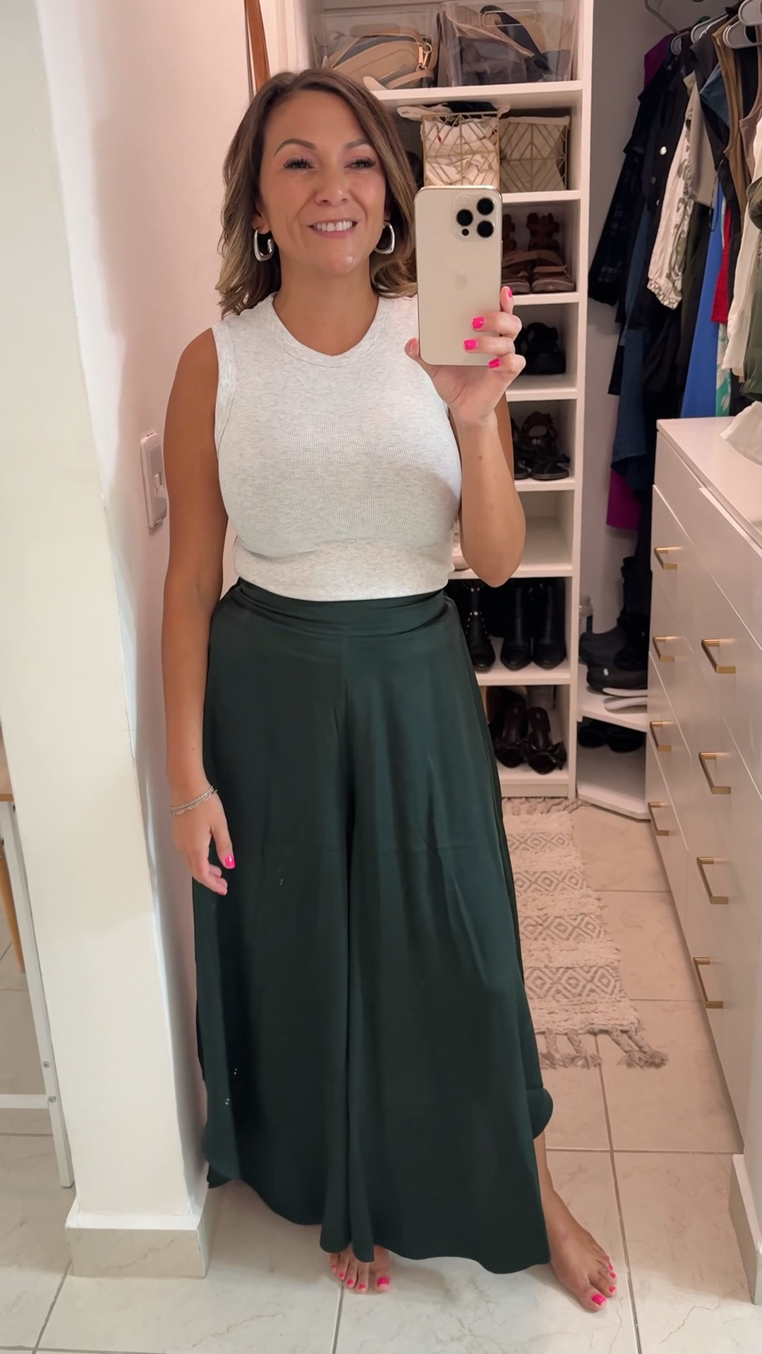 ✈️ OOTD ✈️ Wearing my favorite Zara tank top and these dreamy Quince silk pants, a new find I discovered thanks to the Travel Fashion Girl community! 

#Quince #Zara #SummerStyle #SummerOutfit #SummerHaul #ootd

#LTKstyletip #LTKtravel #LTKpetite