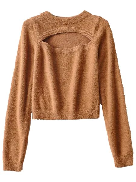 'Posie' Cut Out Fuzzy Sweater (4 Colors) | Goodnight Macaroon
