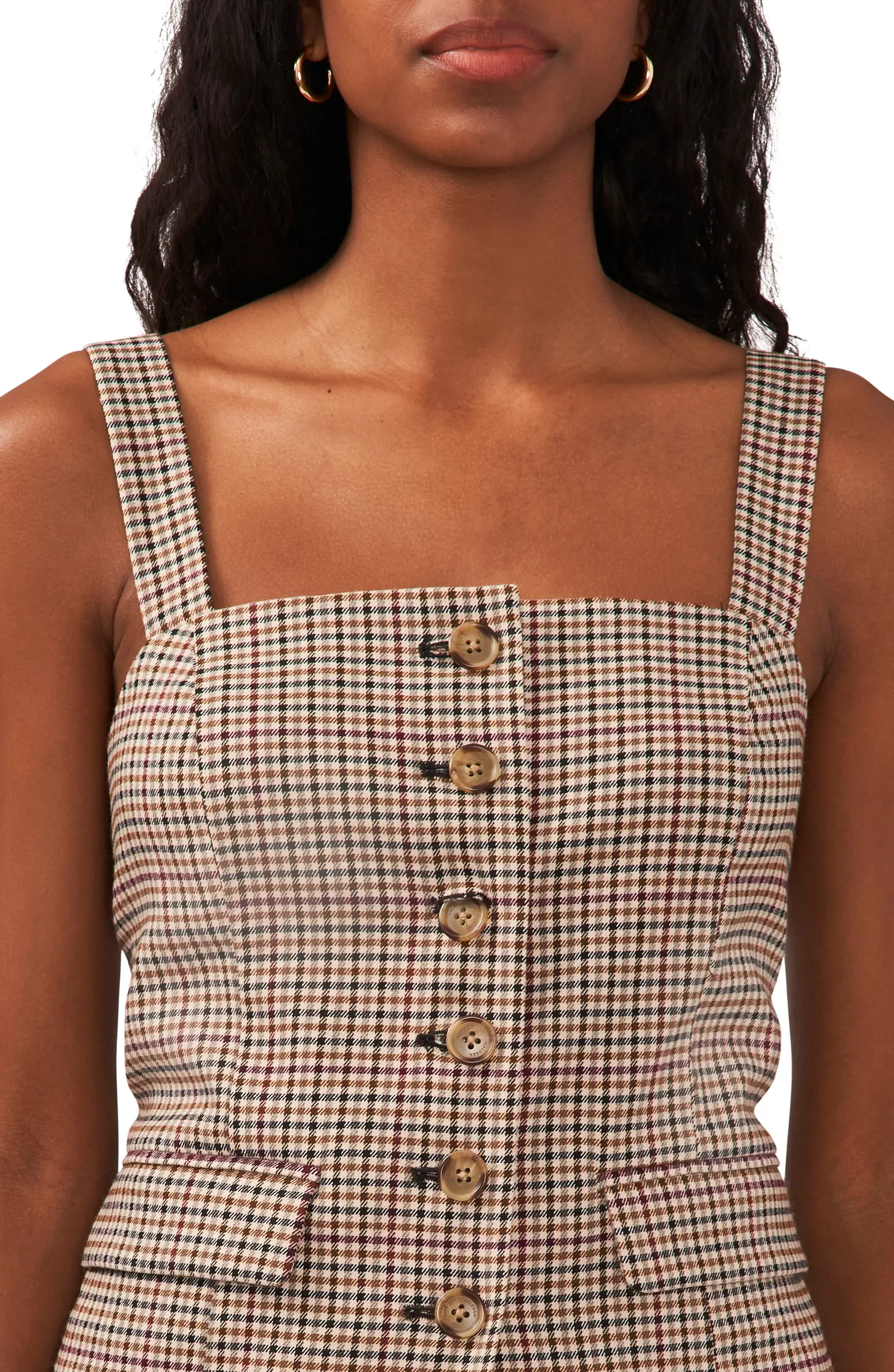 Halogen® Check Bustier Vest | Nordstrom | Nordstrom