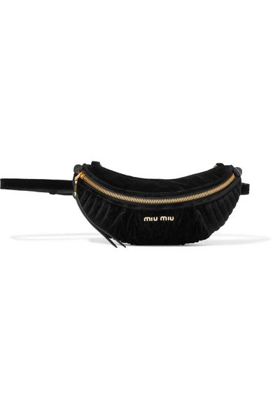 Convertible matelassé velvet belt bag | NET-A-PORTER (UK & EU)