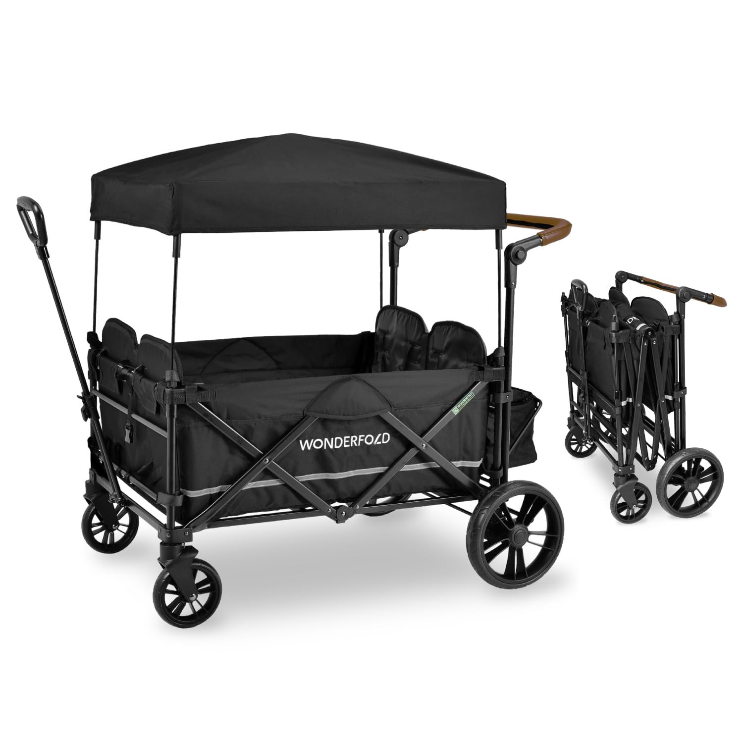 WONDERFOLD X4 Push & Pull Stroller Wagon (4 Seater) - Collapsible Wagon Stroller with Seats with ... | Amazon (US)